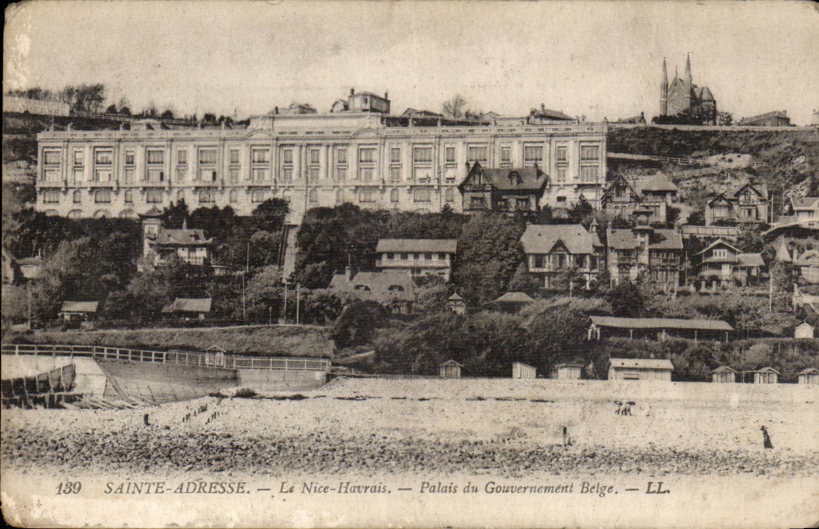 Le Havre Sainte Adresse CPA le nice havrais Palais du gouvernement belge