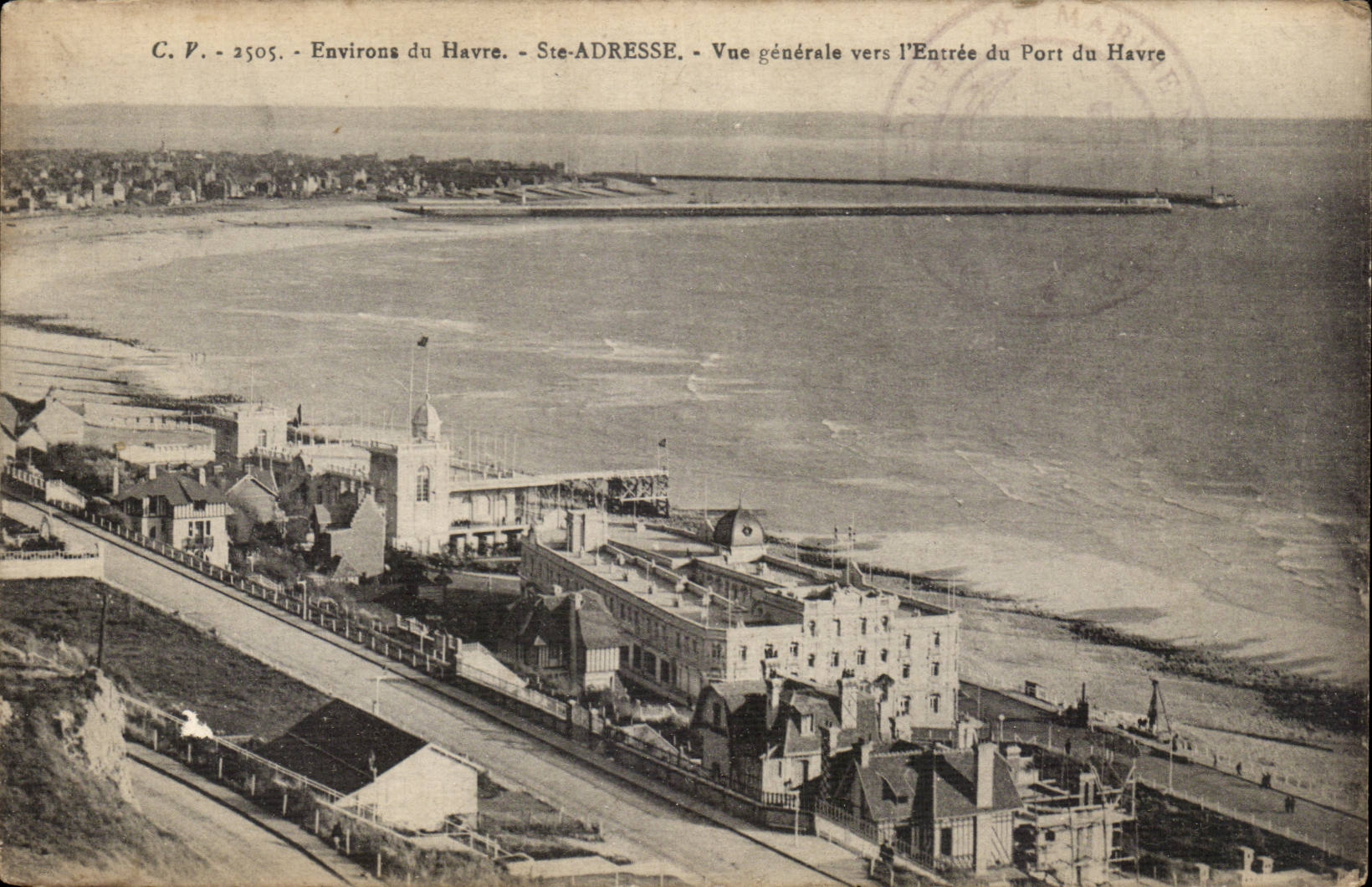 Le Havre Sainte Adresse CPA Vue generale vers l'entree du port du Havre