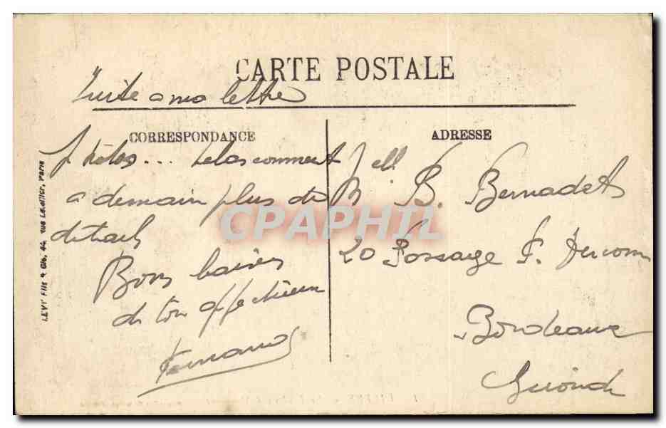 Dieppe CPA Le boulevard maritime — Verso
