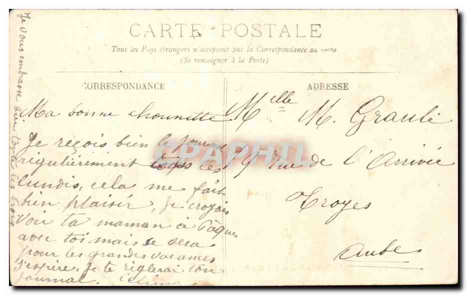 Dieppe CPA La tamise dans l'avant port — Verso