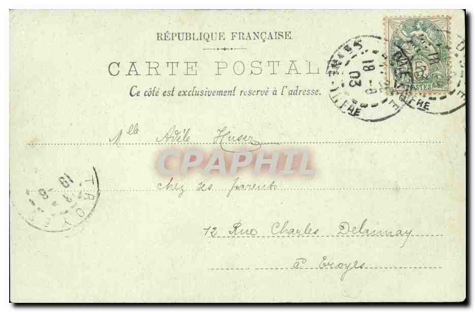 Dieppe CPA La France dans les jetees — Verso