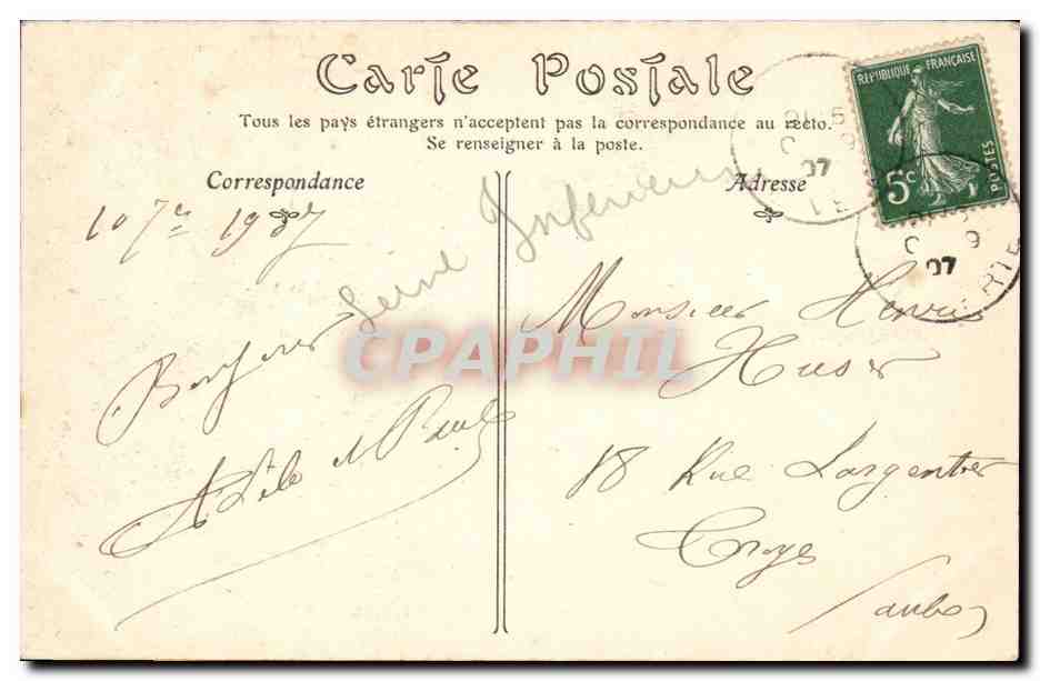 Rouen CPA la cathedrale — Verso