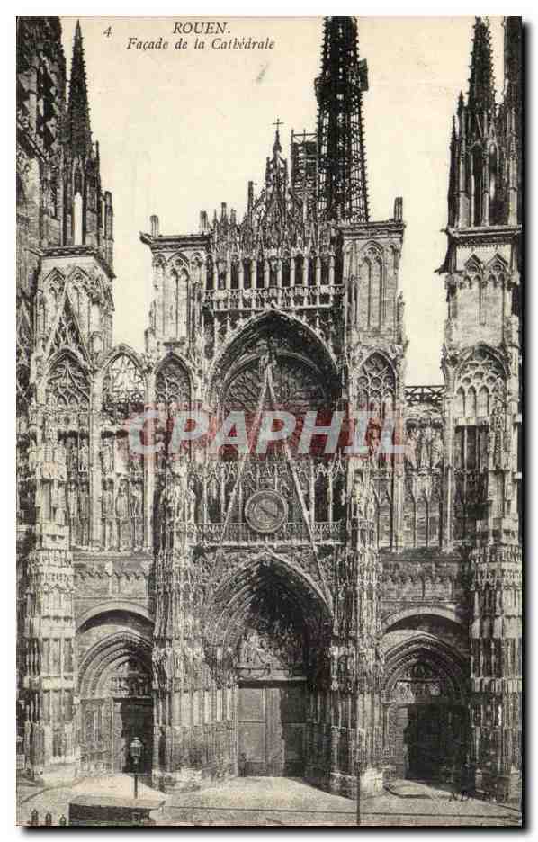 Rouen CPA Facade de la cathedrale