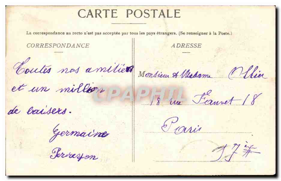 Rouen CPA palais de justice — Verso