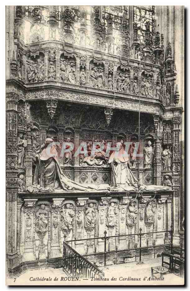 Rouen CPA CAthedrale Tombeau des cardinaux d'amboise