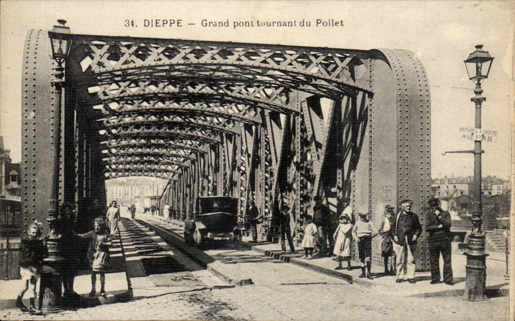 Dieppe CPA Grand pont tournant du Pollet