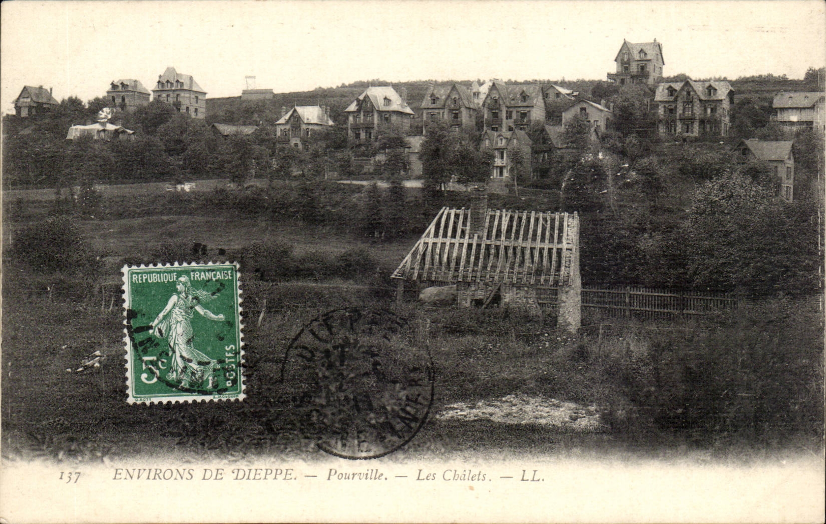 Environs de Dieppe CPA Pourville Les Chalets
