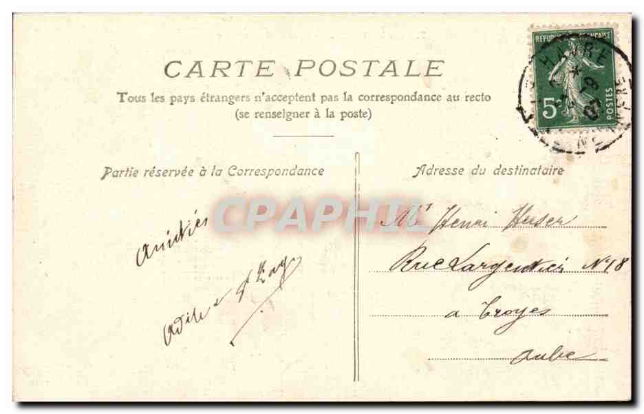 Le Havre CPA Palais de justice — Rückseite