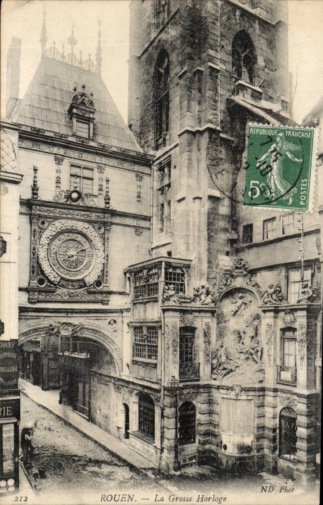 CPA Rouen La grosse horloge