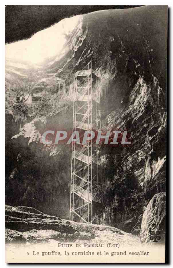 Padirac-Quelle (Lot) — Der Schacht, die Kante und die große Treppe — n°4
