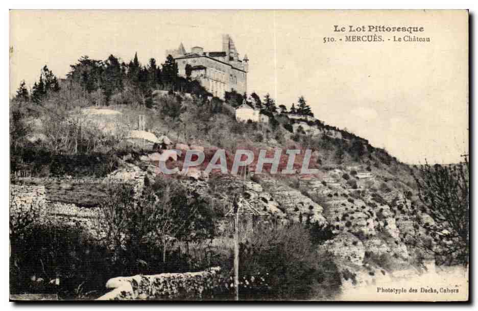 Mercuès - Le Château — Le Lot Pittoresque — Phototypie des Docks, Cahors