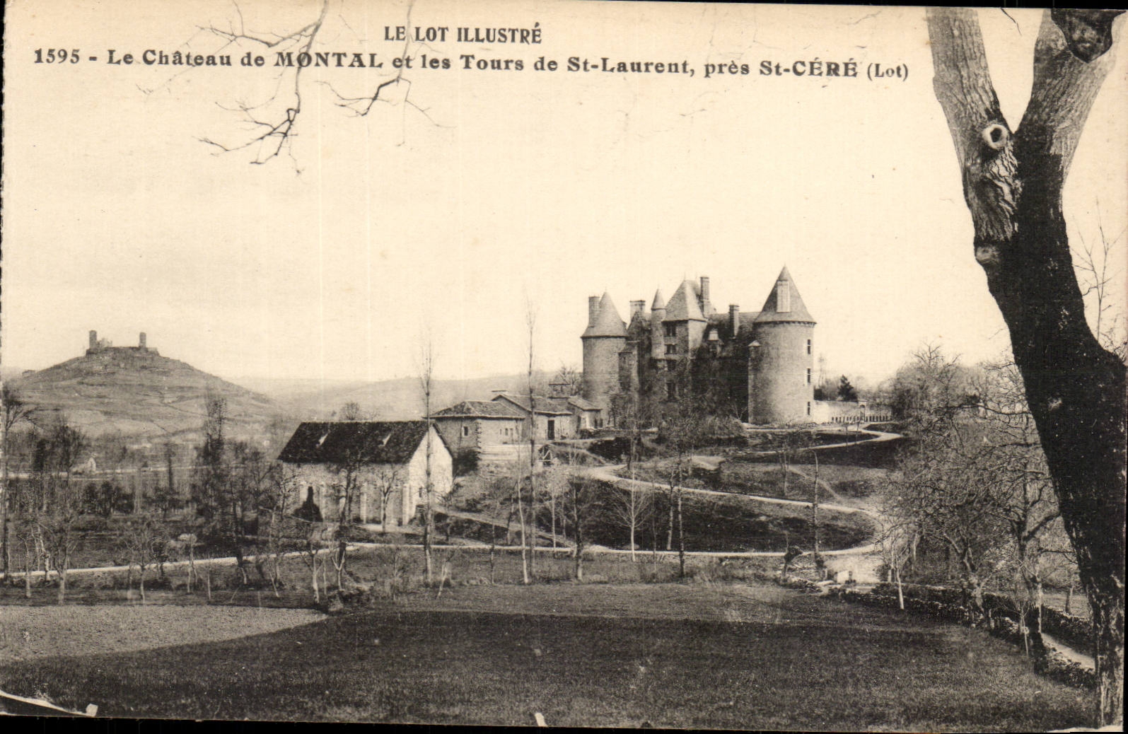 CPA Le chateau de Montal et les tours de Saint laurent pres Saint Cere