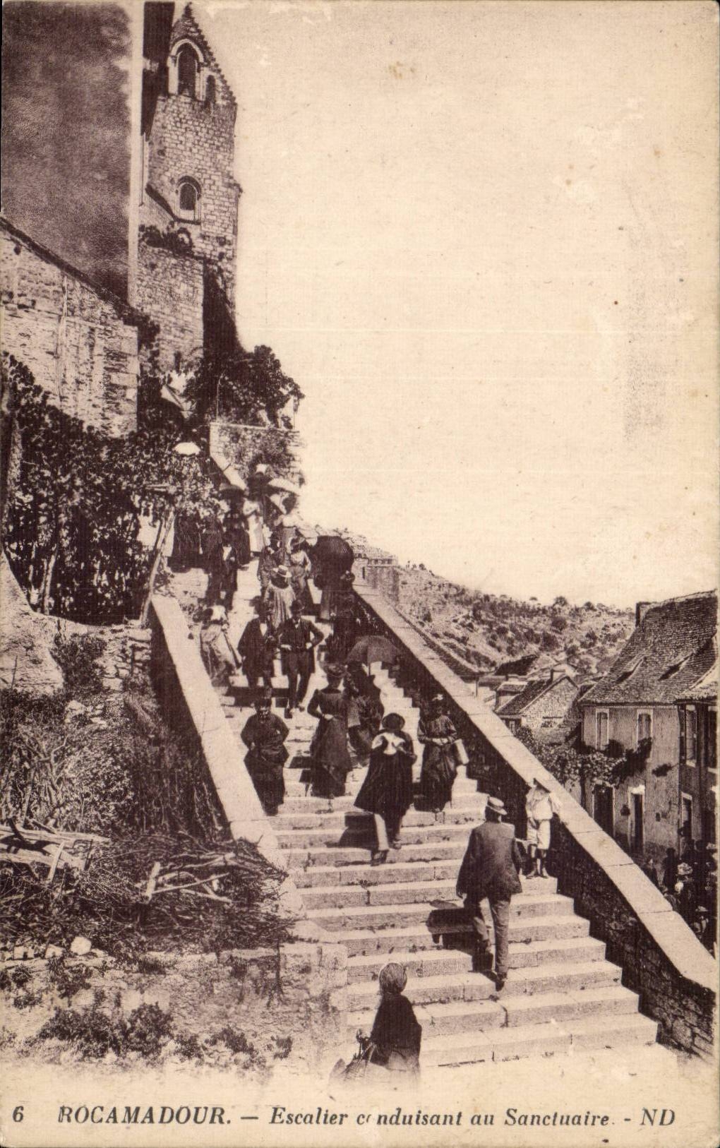 Rocamadour CPA Escalier conduisant au sanctuaire