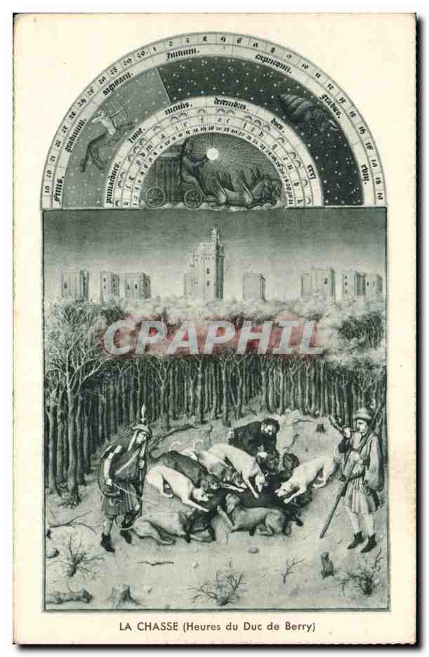 CPA La chasse (heures du duc de bErry)