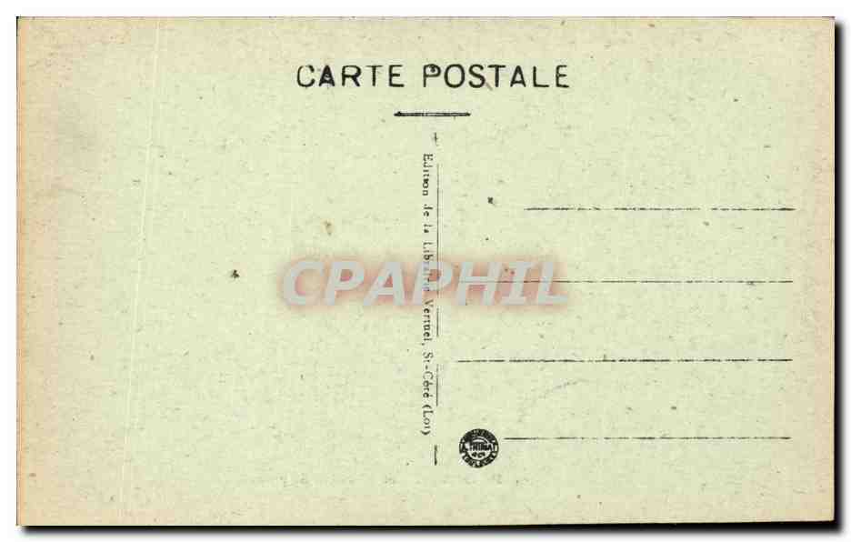 Padirac (Lot) — Le Lac Suspendu — Édition de la Librairie Vernel, St-Céré (Lot) — Rückseite