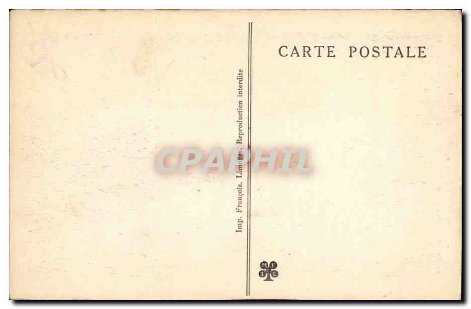 Padirac-Quellen (Lot) — Großer Dom, Stalaktiten und Stalagmiten über dem Crocodile-Stein — Nr. 69 — Rückseite