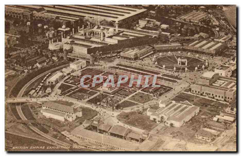 British Empire Exhibition — vue aérienne — published by the Sole Concessions, 1924