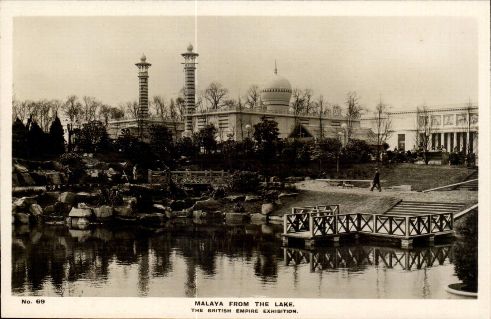 Grande Bretagne Great BRitain CPA Exhibition 1924 Malaya from the lake 