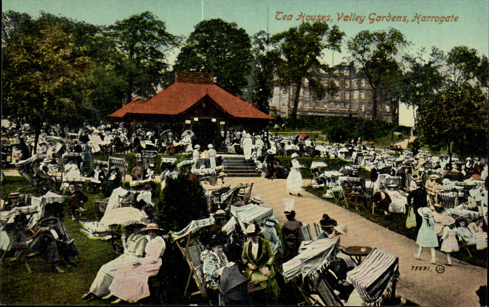 Grande Bretagne Great BRitain CPA Tea houses Gardens Harrogate