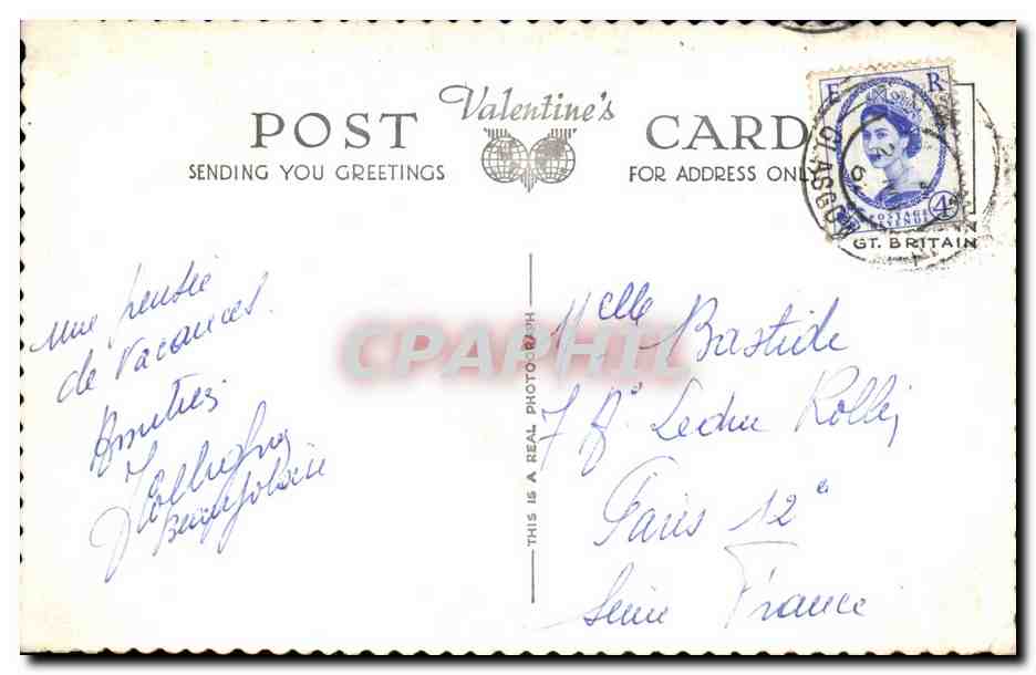 Grande Bretagne Great BRitain CPA the cathedral and metropolis Glasgow — Rückseite