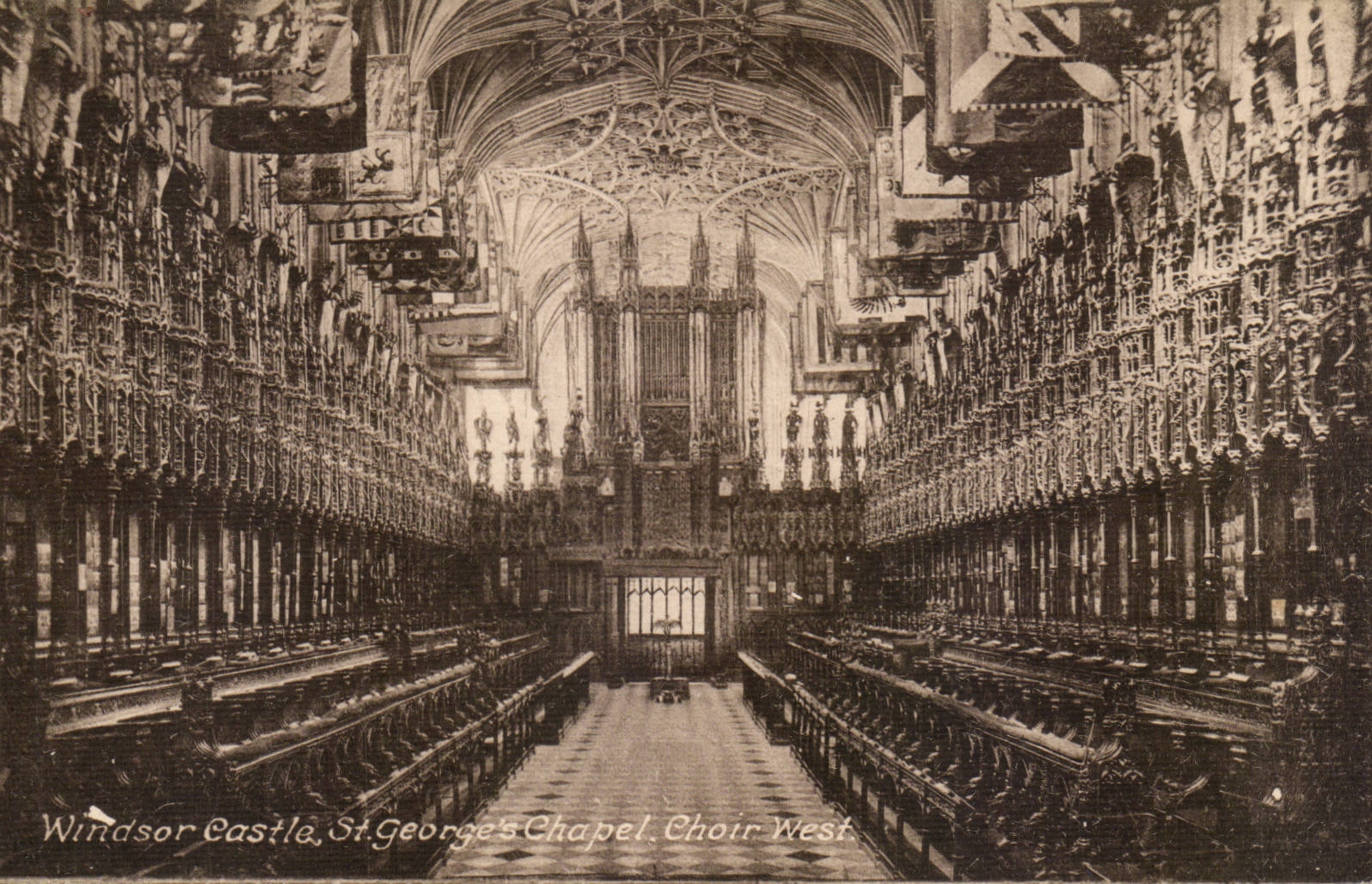 Grande Bretagne Great BRitain CPA Windsor castle St Georges' chapel Chair West