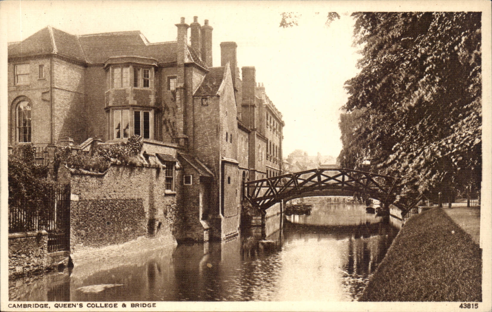 Grande Bretagne Great BRitain CPA Cambridge Queen's college and bridge
