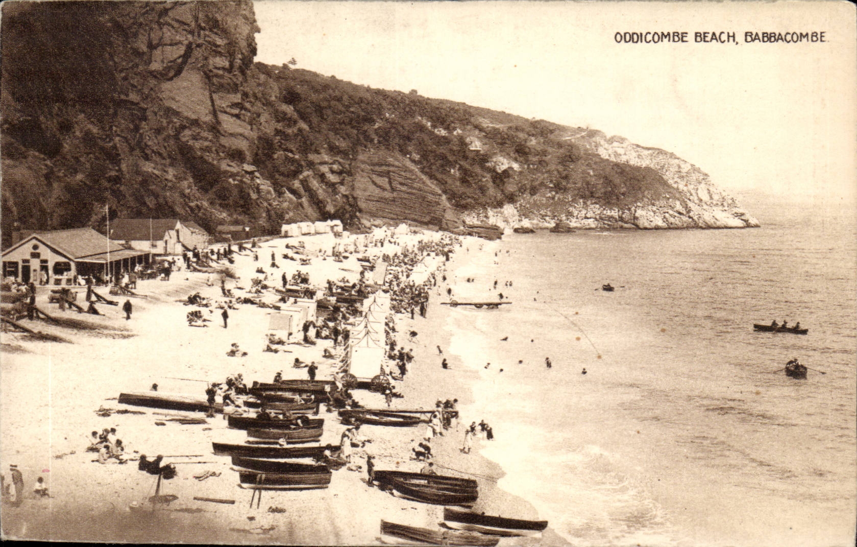 Grande Bretagne Great BRitain CPA Oddicombe beach Babbacombe
