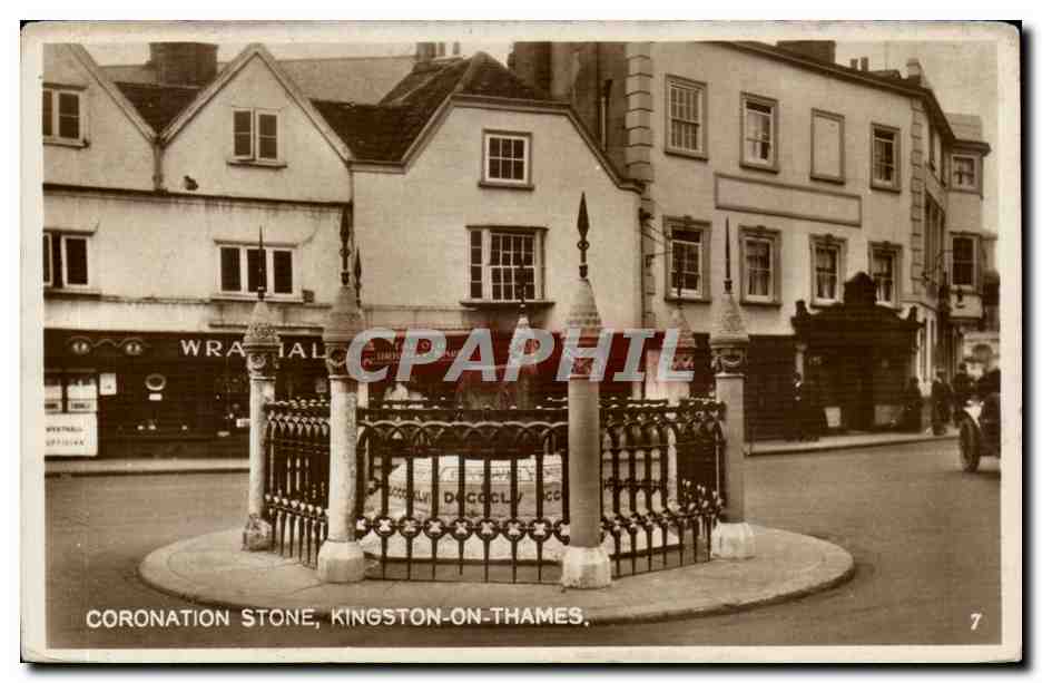 Grande Bretagne Great britain CPA Coronation stone Kingston on Thames