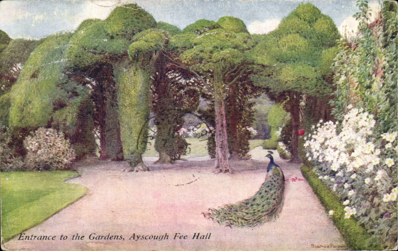 Grande Bretagne CPA Entrance to the gardens Ayscough fee hall