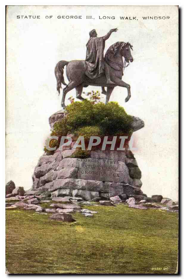 Great Britain CPA Statue of George III Long walk Windsor