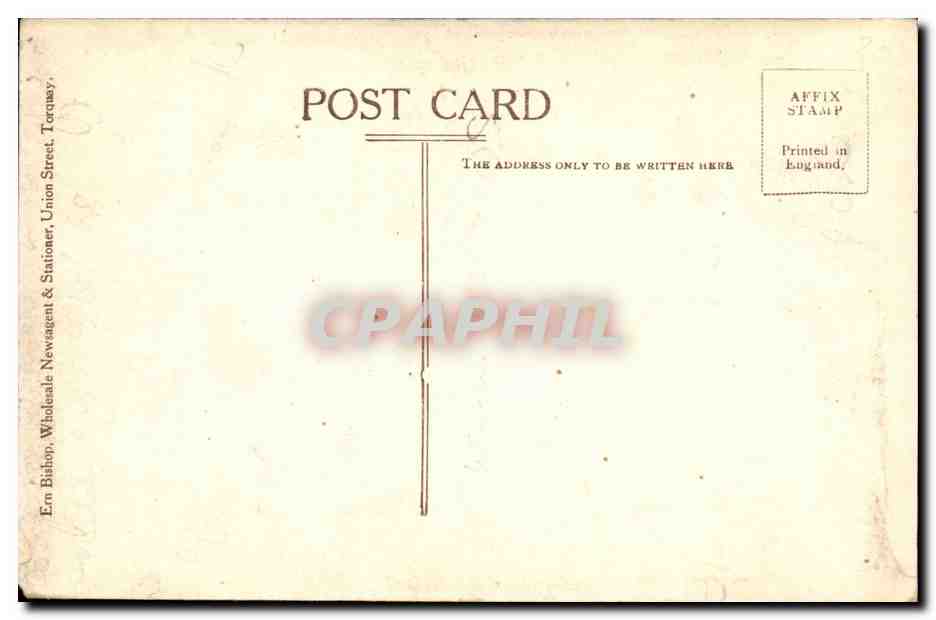 Great Britain CPA Torquay Princes's gardens & Vane Hill — Rückseite