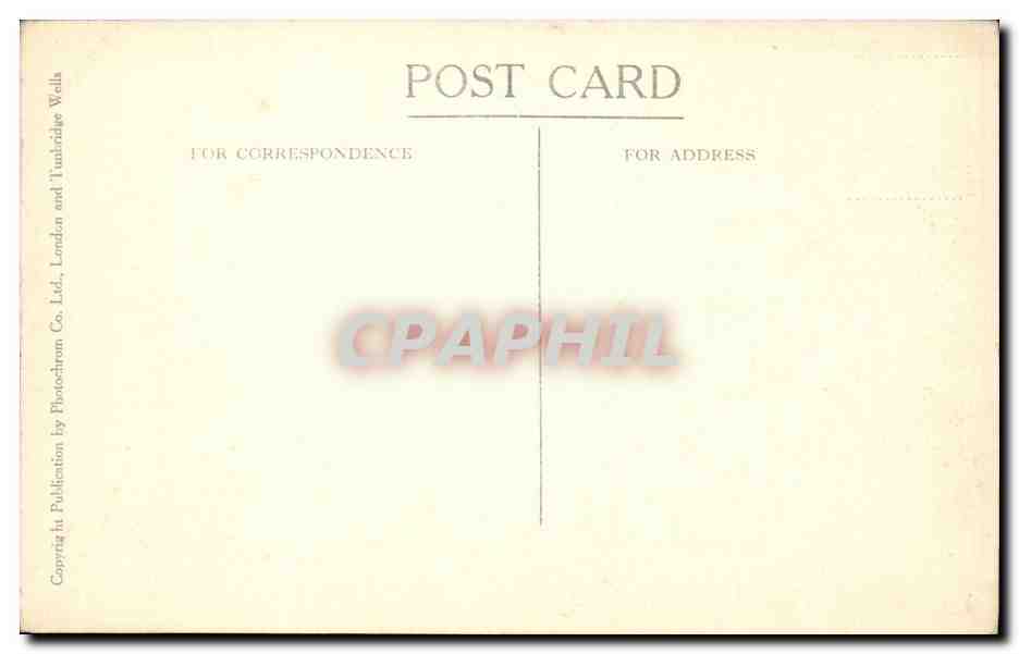 Great Britain CPA Richmond Towards star and Garter And Petersham — Rückseite
