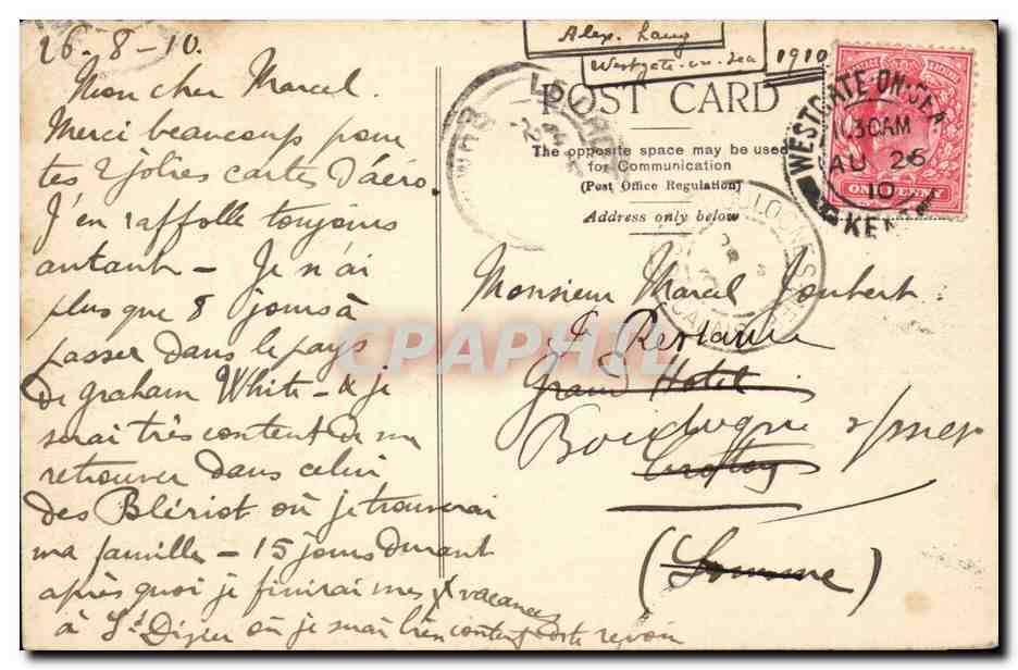 St. Mildred's Hotel, Westgate-on-Sea — The 'Favourite' Series, n°110923 — Verso