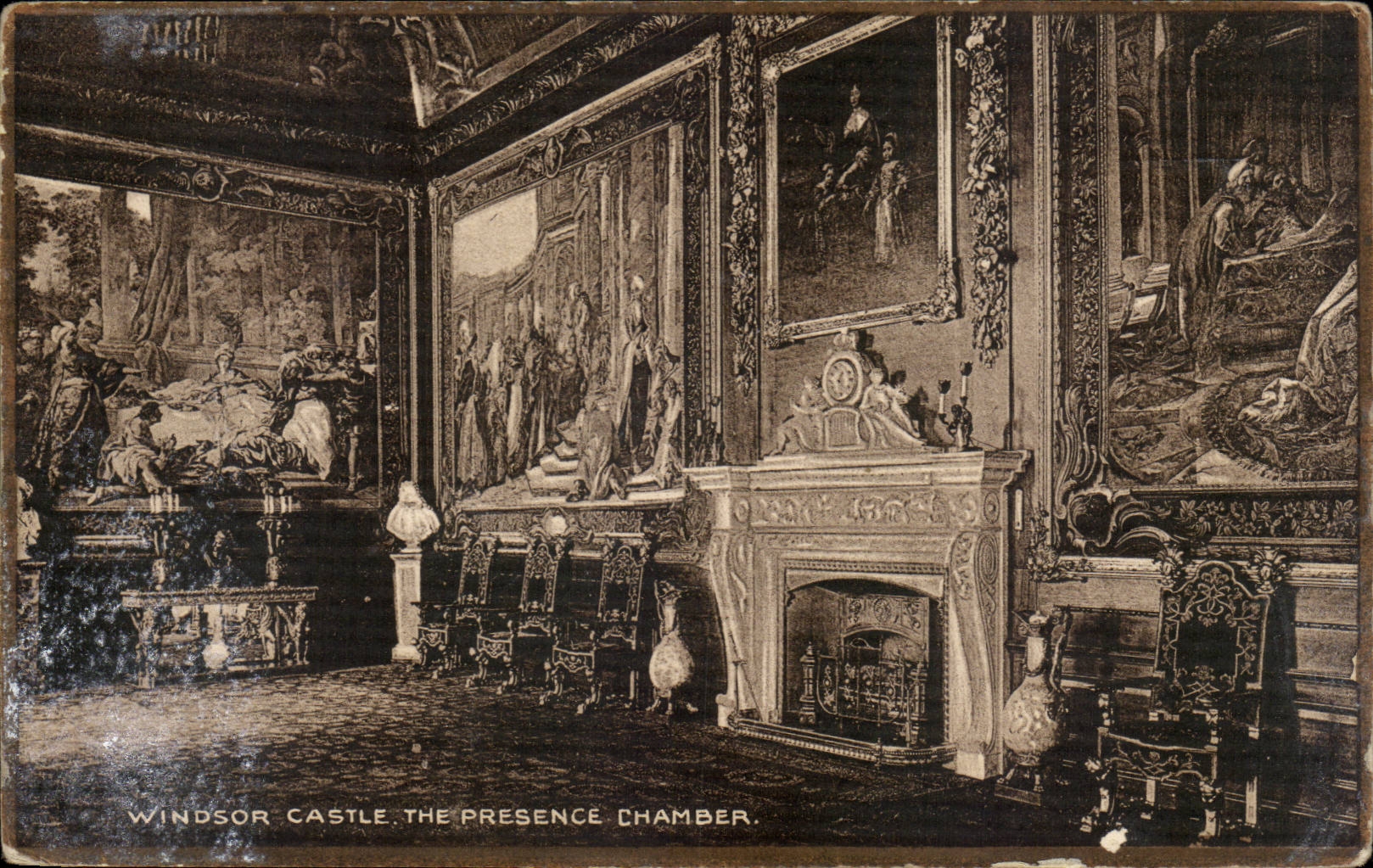 Grande Bretagne Great BRitain CPA Windsor CAstle The presence chamber