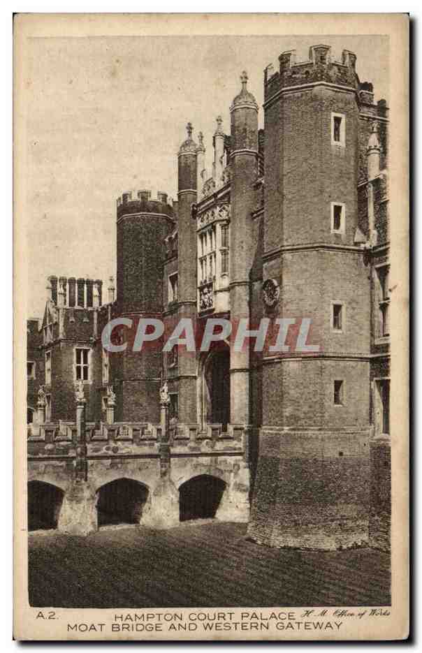 Grande Bretagne Grande Bretagne CPA Hampton Court Palace Moat Bridge and western gateway