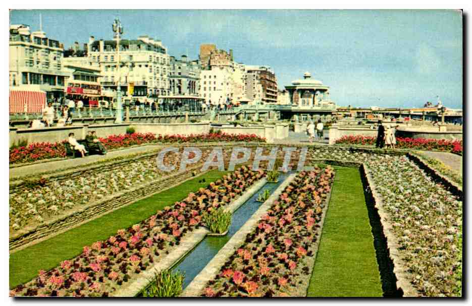 Grande Bretagne Grande Bretagne CPA The sunken gardens Sea Front Brighton