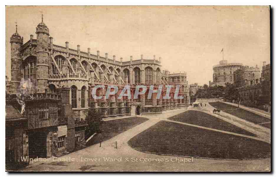 Grande Bretagne Great Britain Windsor Castle CPA Lowe r ward and St Gerogres chapel