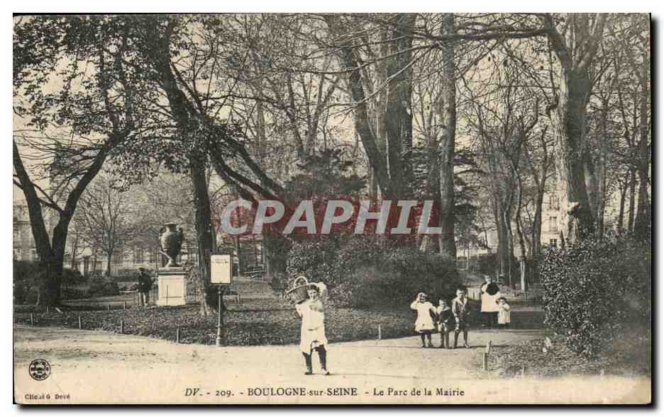 Boulogne sur Seine - Le Parc de la Mairie - CPA 