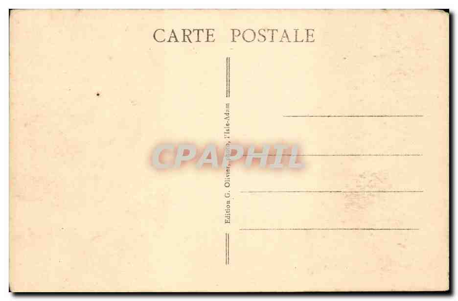 Forêt de L'Isle-Adam — Carrefour de la Table de Cassan — Édition G. Olivier, photo. Isle-Adam — Rückseite
