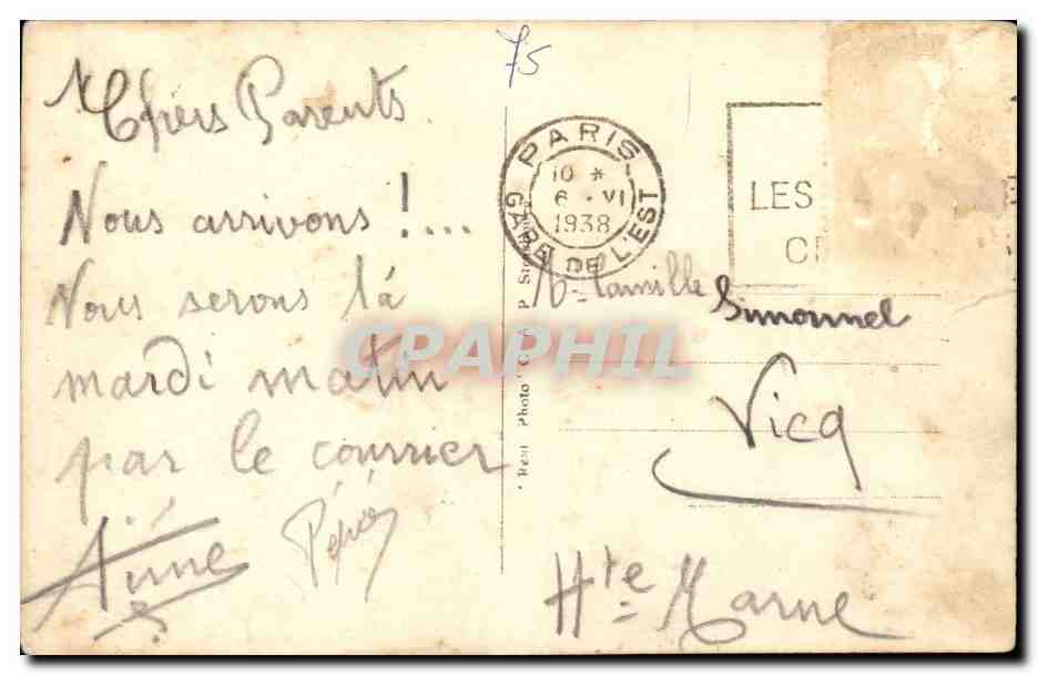 Paris 10 - La Gare de L'Est - CPA  — Verso