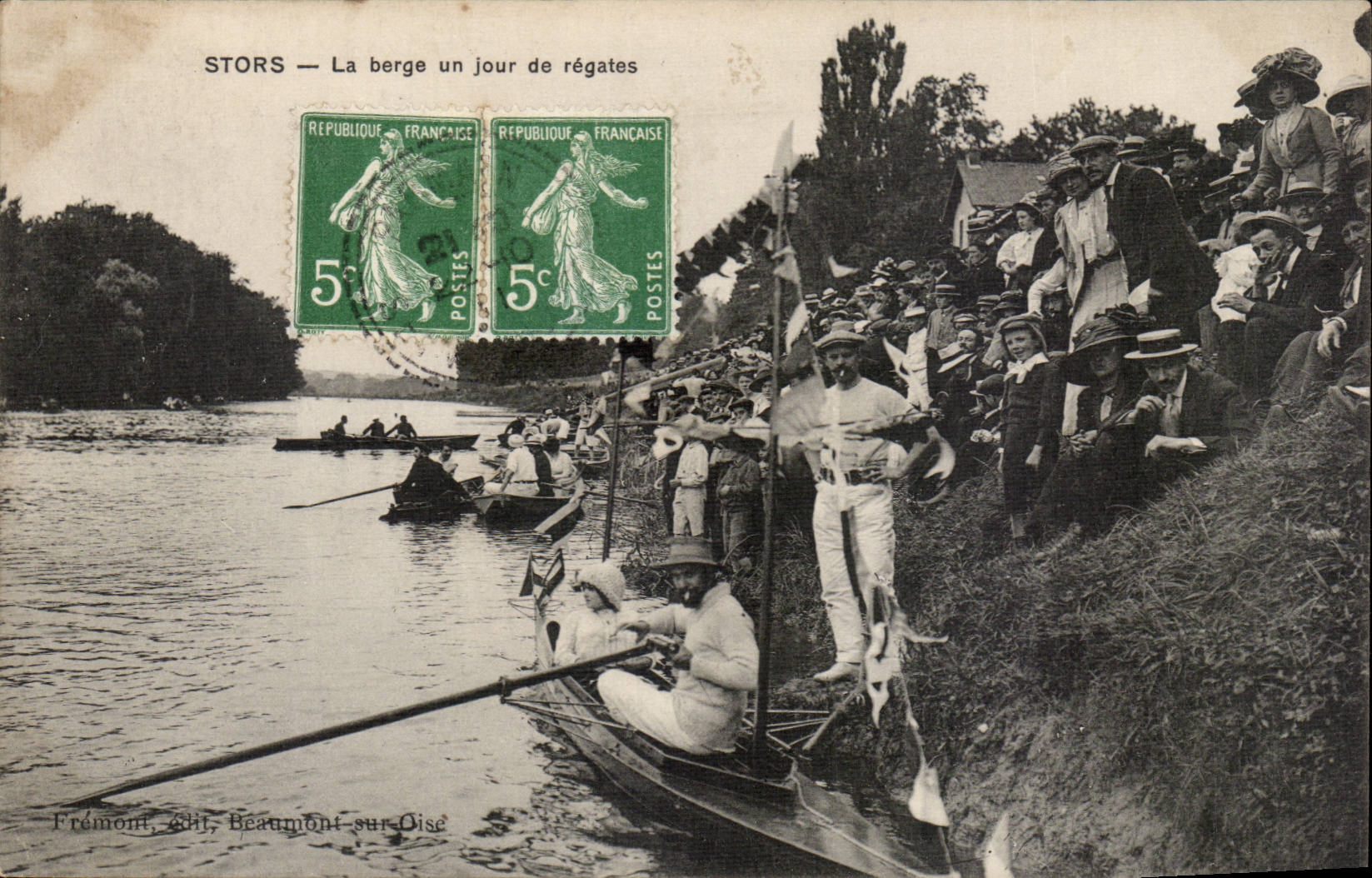 Stors - La Berge un jour de regates - CPA 