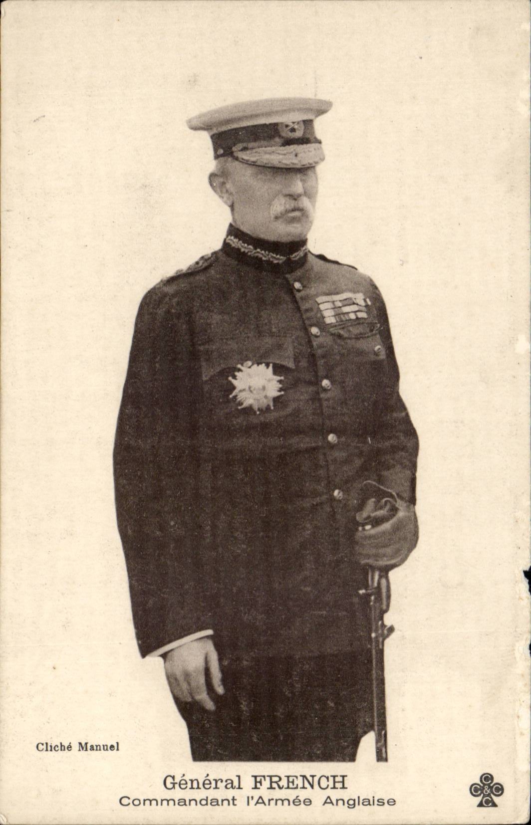Grande Bretagne Great Britain CPA General French Commandant l'armee anglaise