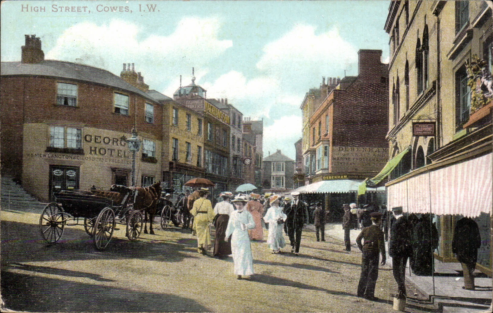 Grande Bretagne Great BRitain CPA High street Cowes Isle of Wight