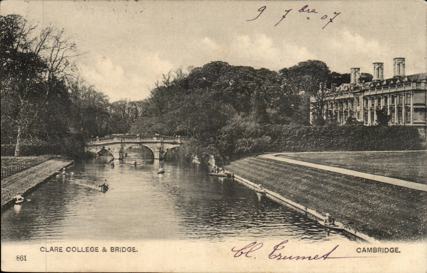 Grande Bretagne Great BRitain CPA Cambridge Clare College & bridge