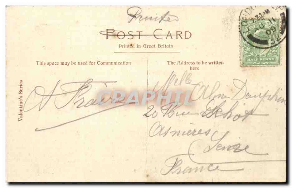 Grande Bretagne Great BRitain CPA Westminster Abbey London Londres — Rückseite