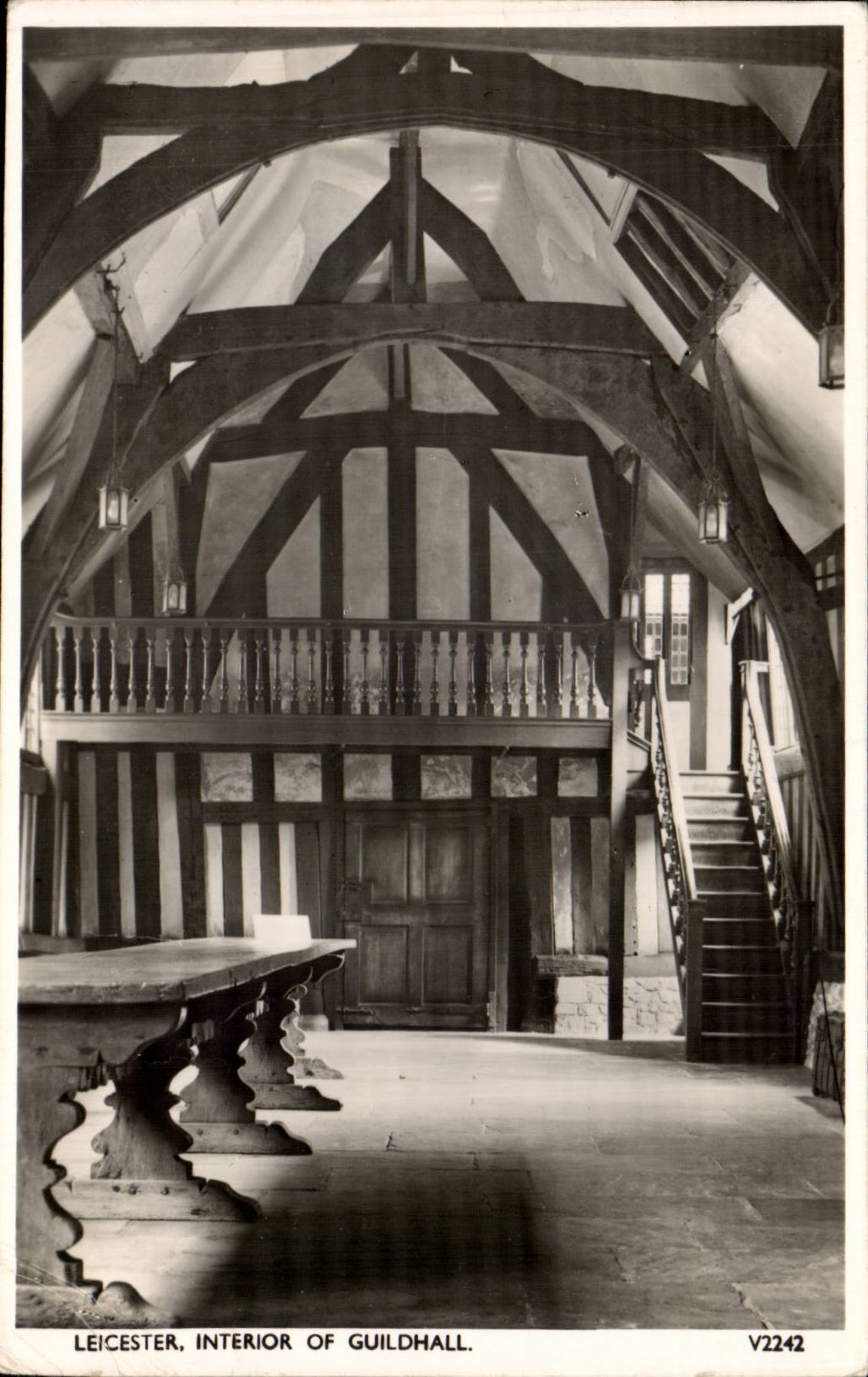 Grande Bretagne Great BRitain CPA Leicester Interior of Guildhall