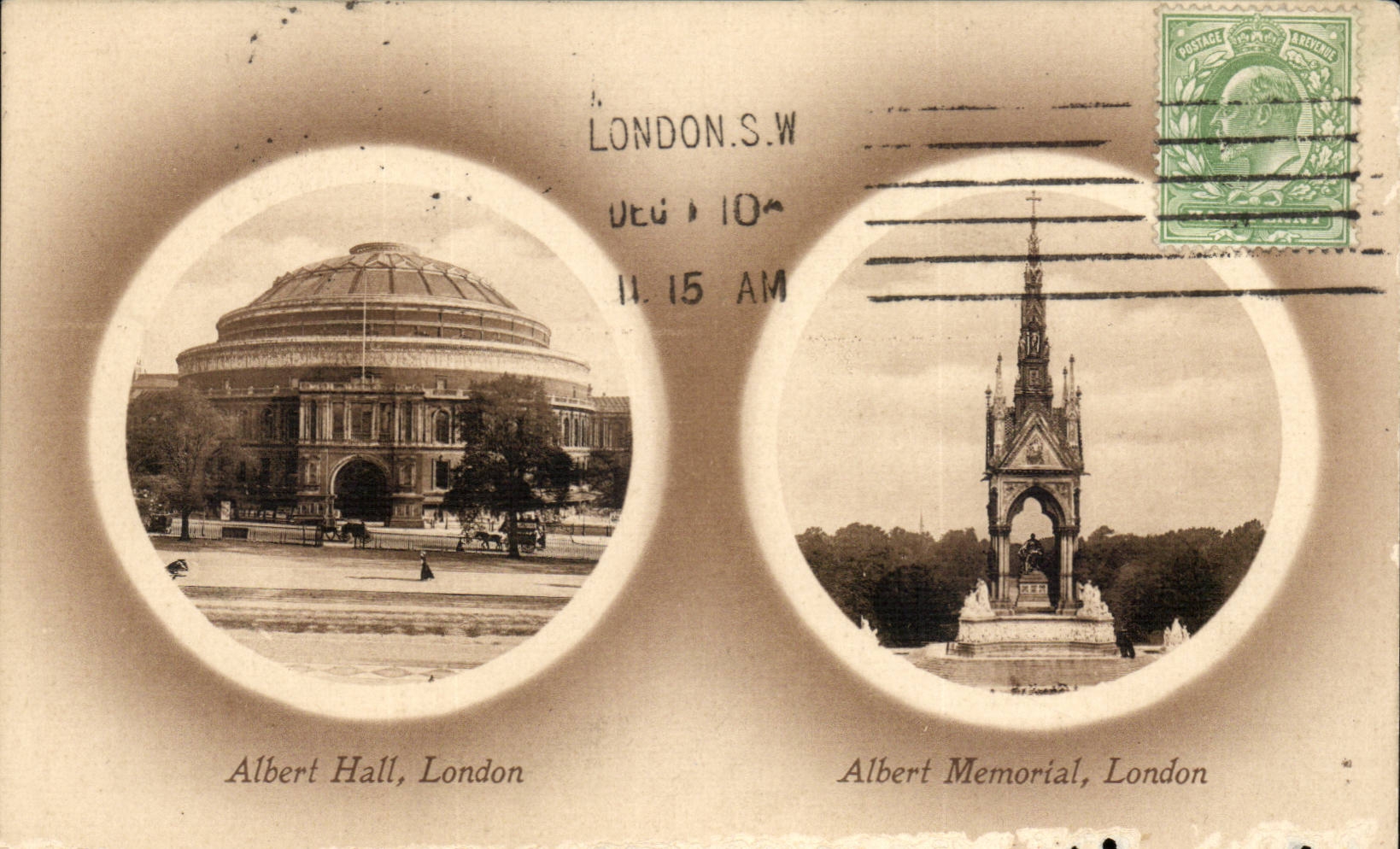 Grande Bretagne Great BRitain CPA Londres London Albert Hall Albert memorial