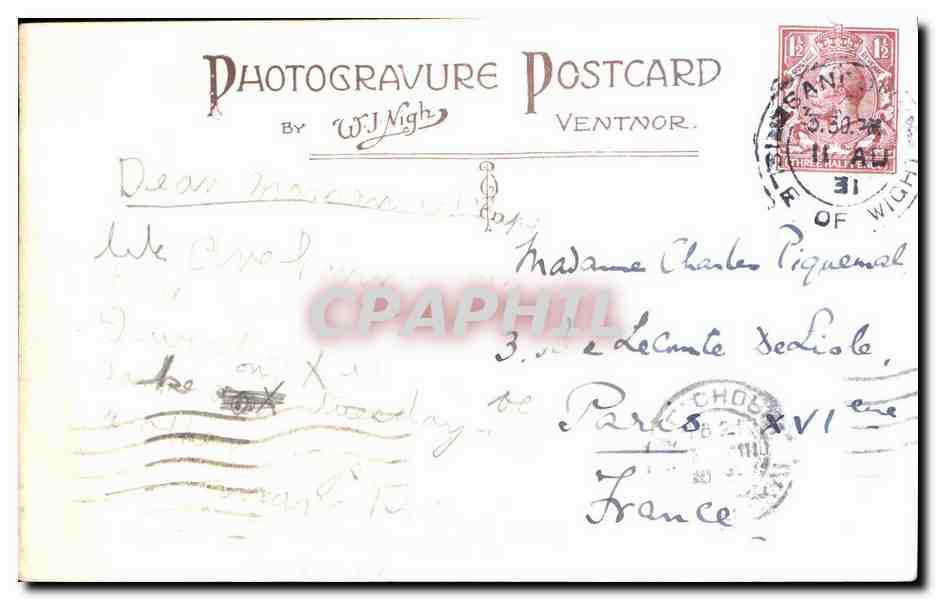 Grande Bretagne Great Britain CPA The pier Sandown Isle of Wight  — Rückseite