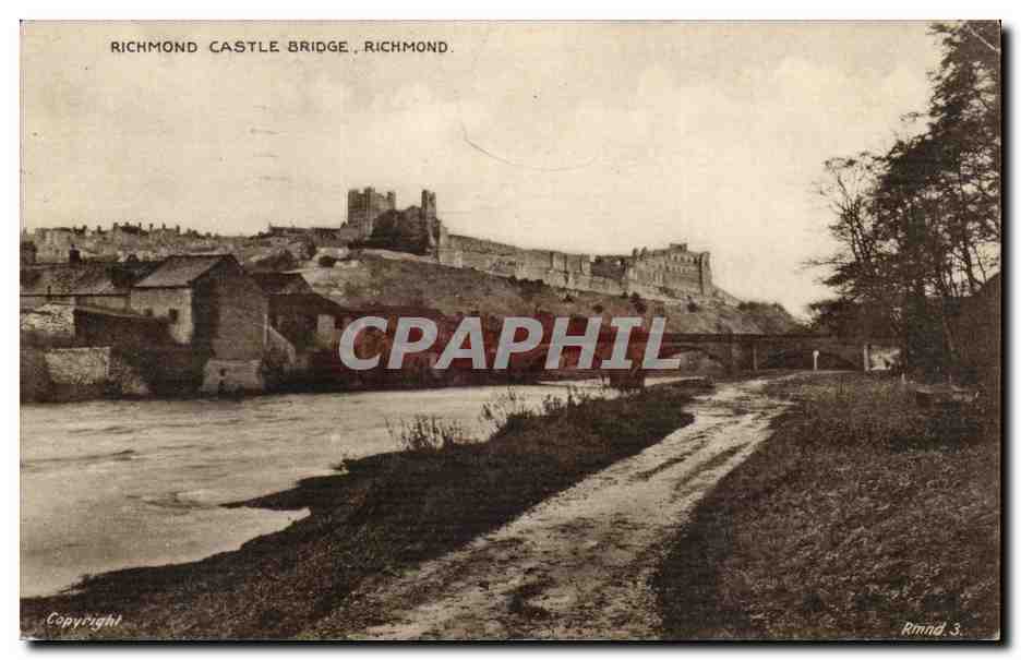 Grande Bretagne Great Britain CPA Richmond castle Bridge