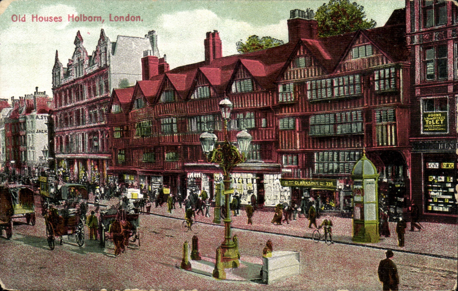 Grande Bretagne Great Britain CPA Londres london Old houses Holborn